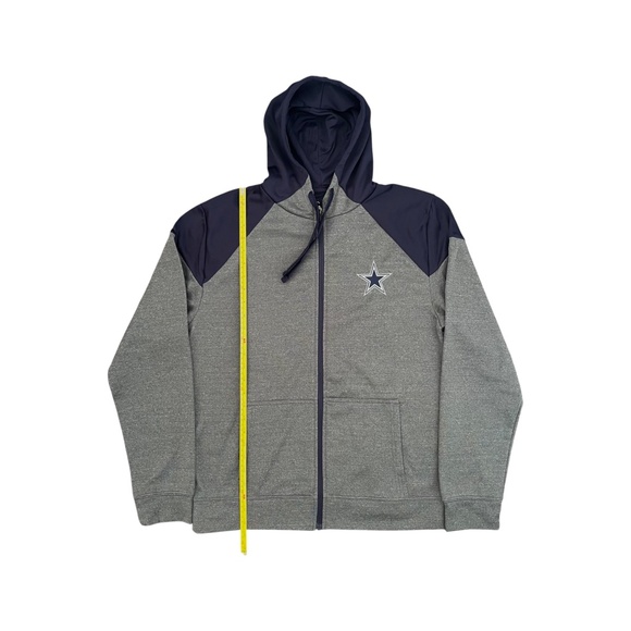 Dallas Cowboys Full Zip Jacket Polyester Sweater Hoodie Mens M NFL Team Apparel - Picture 4 of 8